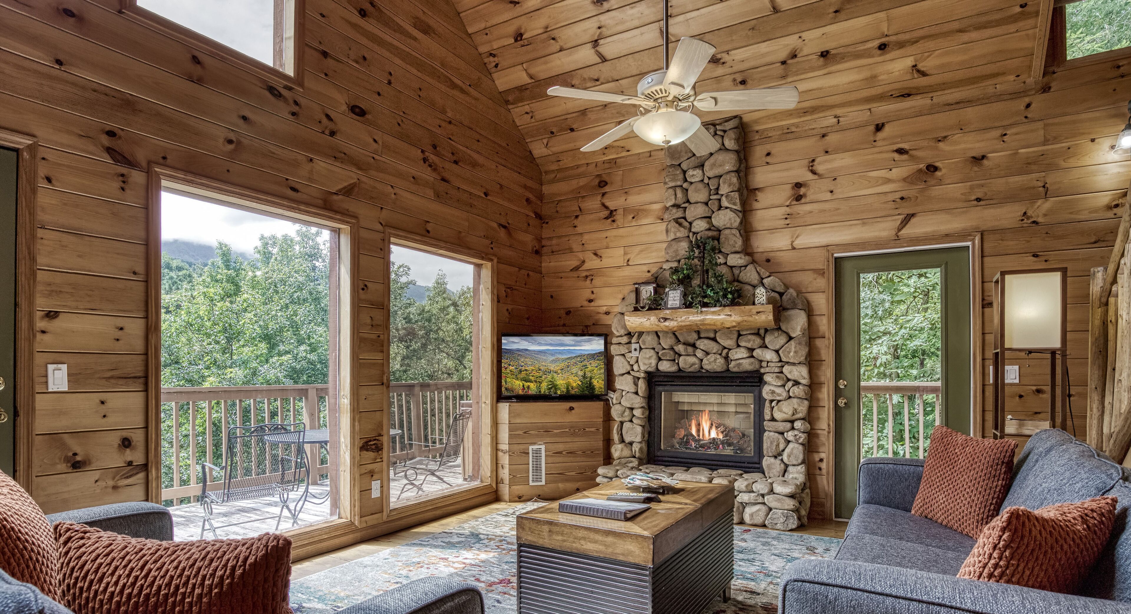 Fireplace, table football