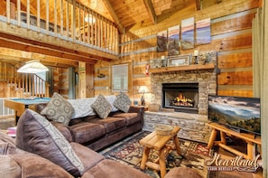 Fireplace, DVD player