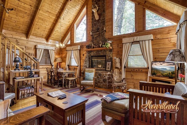 Fireplace, DVD player