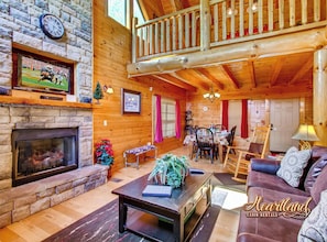 Fireplace, DVD player