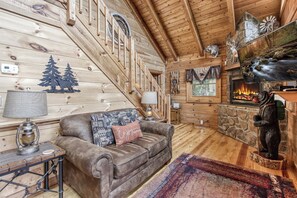 Fireplace - Come and enjoy Mountain Dreams!  Free Fiber WIFI - Hot Tub - Sauna - A+ Location (Sevierville)