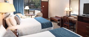 Two Queen, Upstairs, Non Smoking | Individually decorated, individually furnished, laptop workspace - Highland Manor Inn (Townsend)