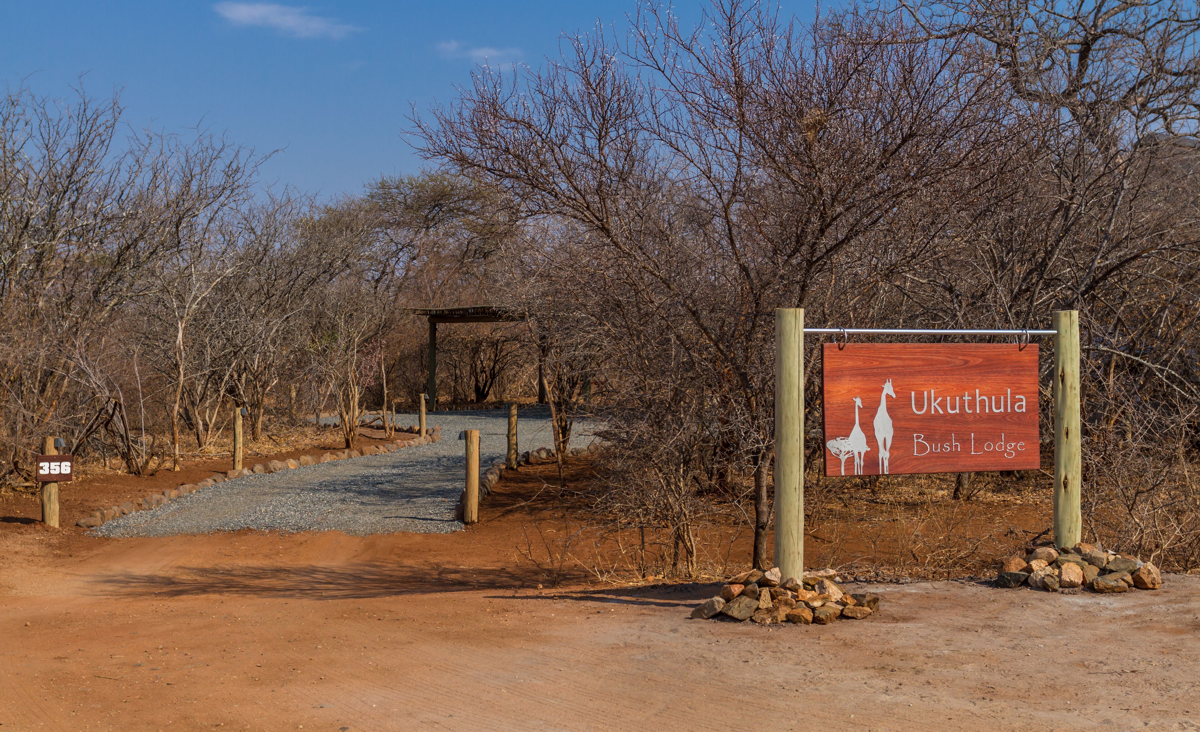 A sign for Bush Lodge at Ukuthula.