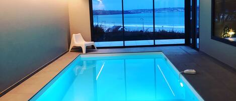 Indoor pool, a heated pool
