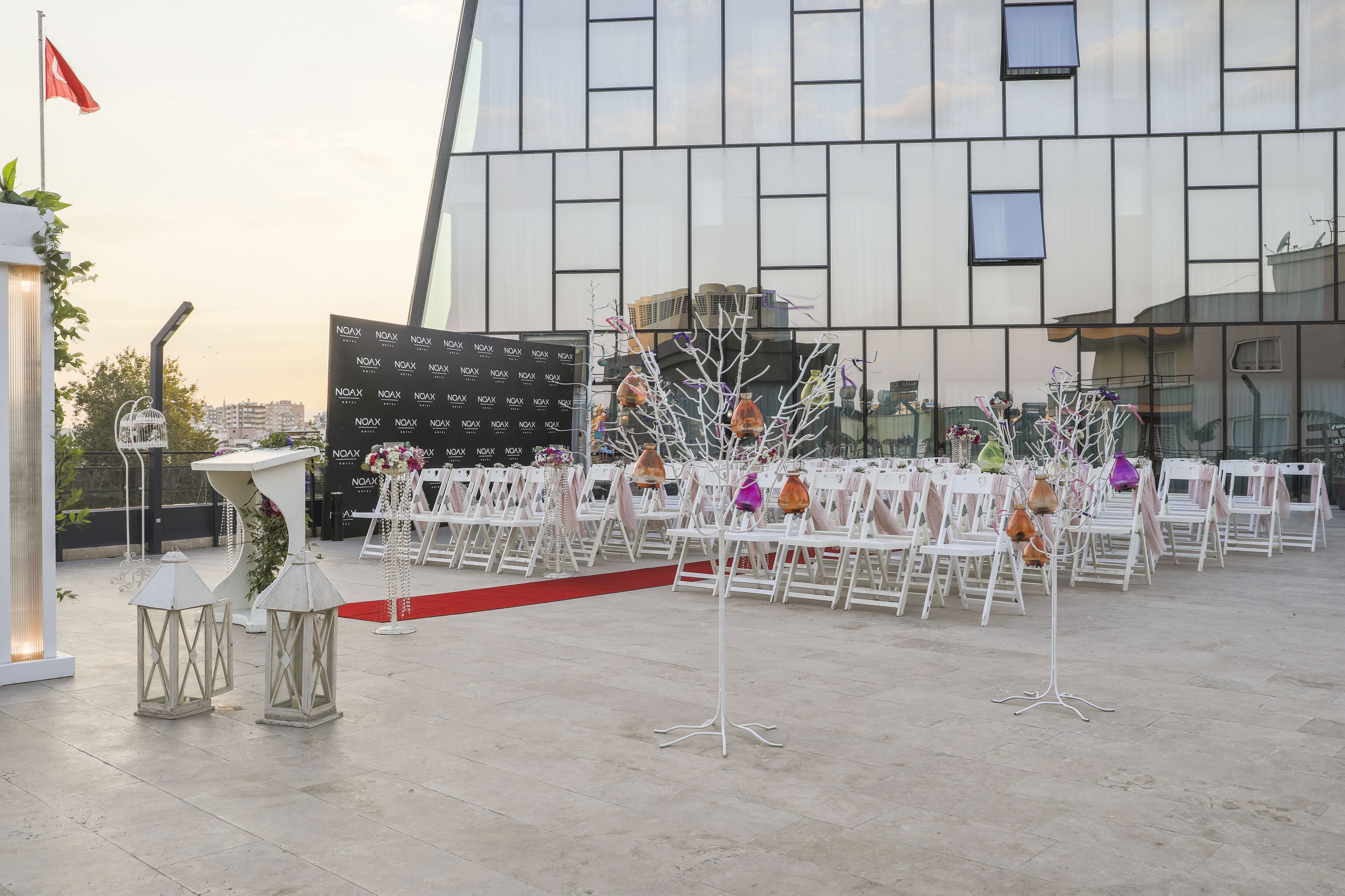 outdoor banquet area
