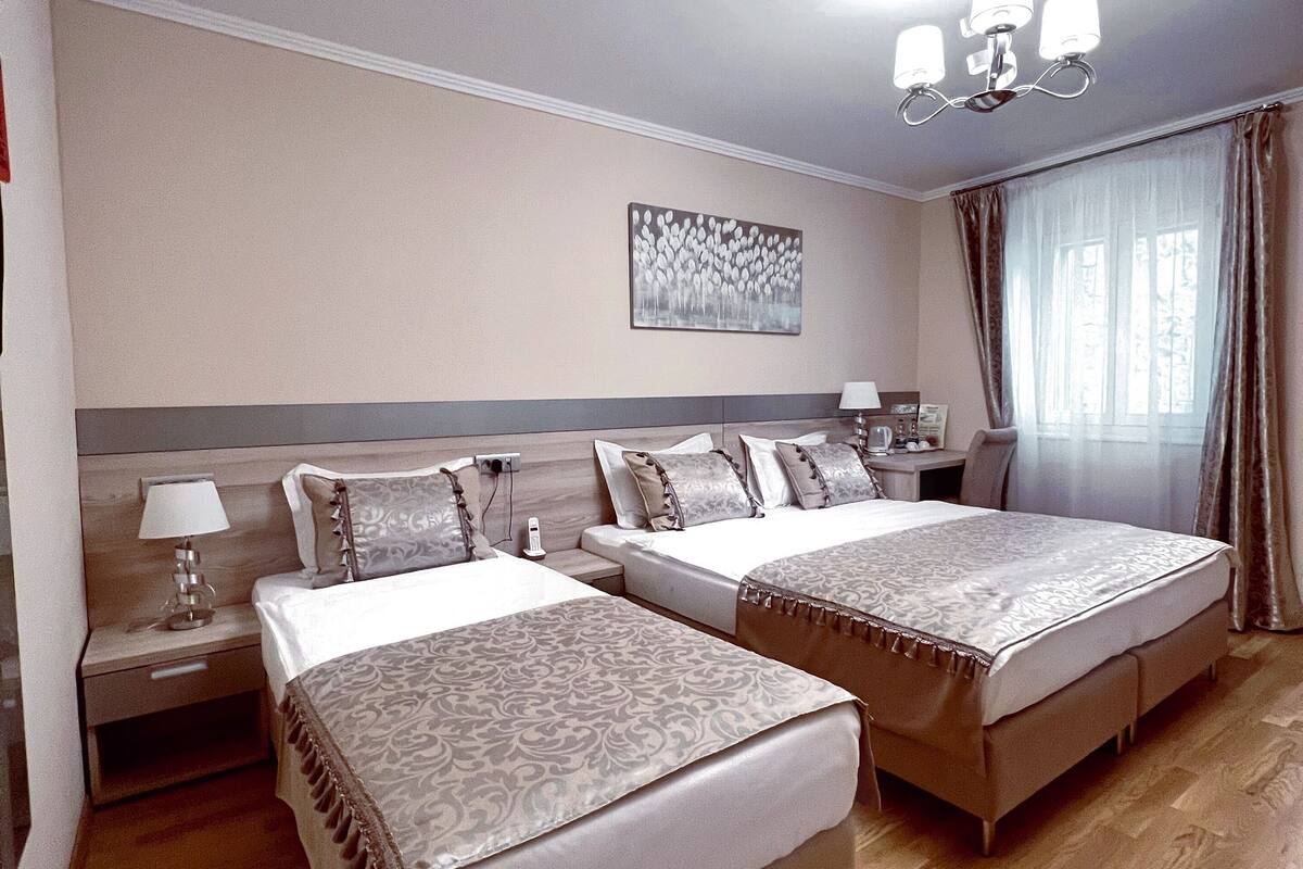 basic triple room (run of the house) | 1 bedroom, in-room safe, desk, laptop workspace