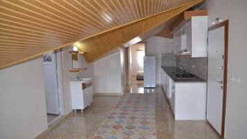 Standard Penthouse, 2 Bedrooms | Private kitchenette | Fridge, stovetop