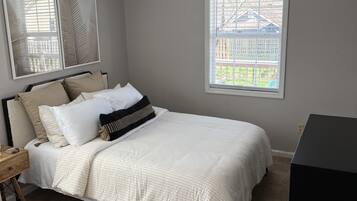2 bedrooms, iron/ironing board, travel crib, WiFi