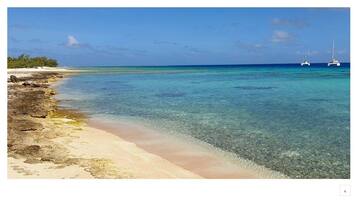 On the beach, white sand, snorkeling, fishing