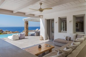 Terrace/patio - Close to Beach Luxury Villas,Magnificent View,Infinity Pool,Security Guard 24/7 (mykonos)