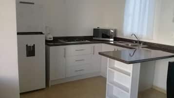 Fridge, microwave, stovetop, toaster