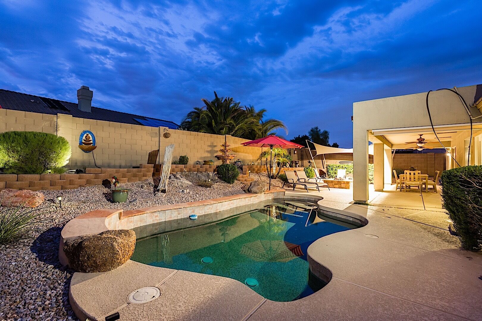 A heated pool