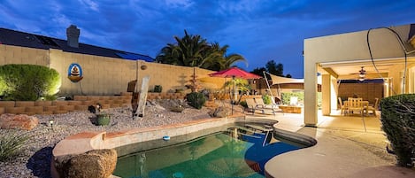 A heated pool