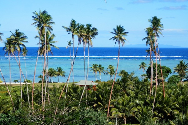 On the beach, sun loungers, beach towels