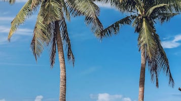 Sulla spiaggia, lettini da mare, teli da spiaggia