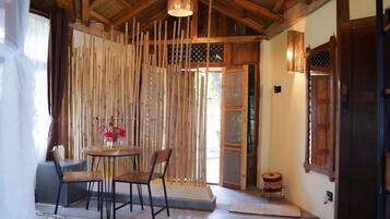 Deluxe Room, 1 Bedroom, Bathtub Grab Bars, Private Bathroom | Living area | Heated floors