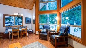Villa (1 Bedroom) | Living room | Fireplace, DVD player - 04SL - Hot Tub - BBQ - Pets OK - Sleeps 5 (Deming)