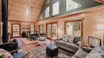 Villa (3 Bedrooms) | Living area | Fireplace, DVD player