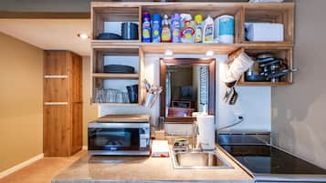 Apartment (1 Bedroom) | Private kitchenette | Fridge, microwave, oven, coffee/tea maker