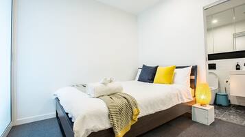 1 bedroom, iron/ironing board, bed sheets