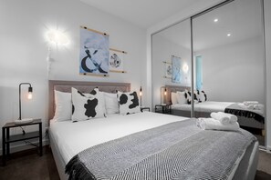 2 dormitorios y ropa de cama