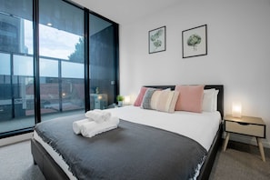 1 bedroom, iron/ironing board, bed sheets