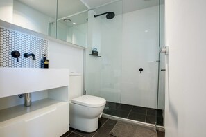 Towels, soap, shampoo