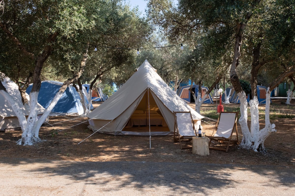 Glamping - Bell tent | Façade de lâhĂ©bergement