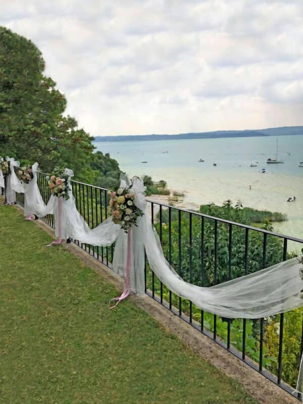 Outdoor wedding area