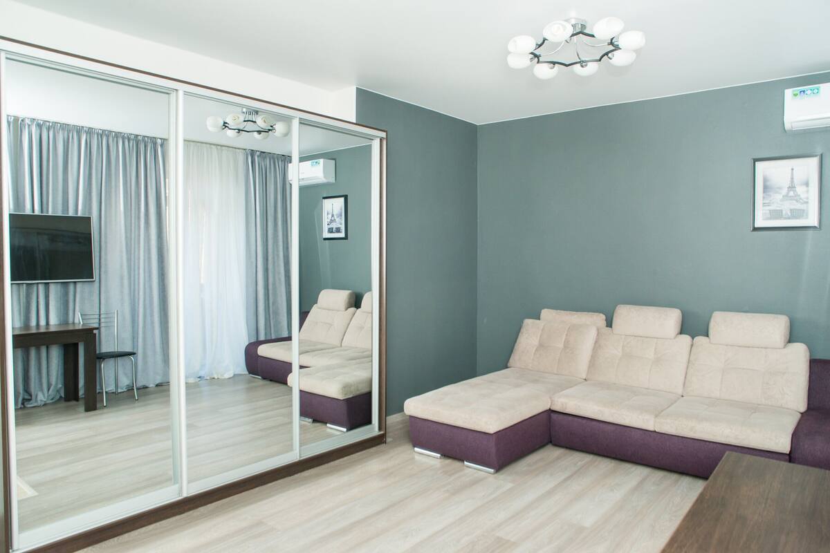 1 bedroom, desk, soundproofing, iron/ironing board