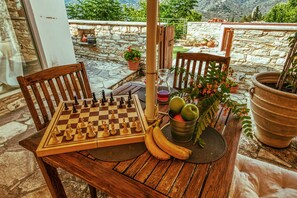 屋外ダイニングエリア