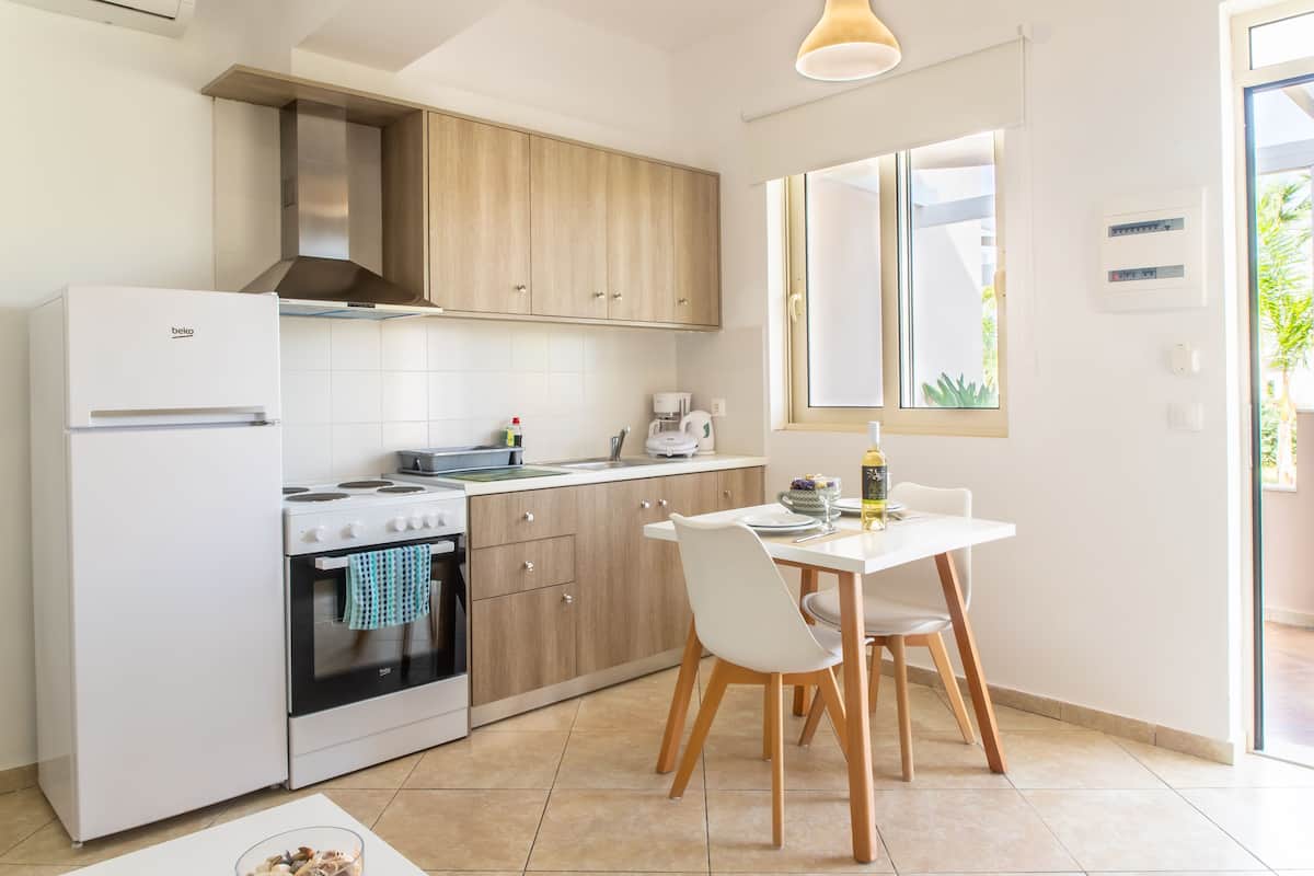 Departamento, 1 habitación | Cocina privada | Refrigerador con congelador, horno y parrilla de estufa
