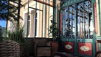 Overnatningsstedets indgangsparti