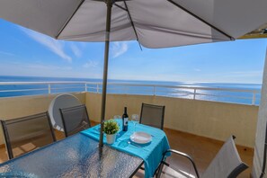 Apartment, 2 Bedrooms, Terrace, Sea View | Balcony - Benal Beach Resort 705 - 180° Seaview 2BR Apartment in Benal Beach Resort with Water Park (Benalmádena)