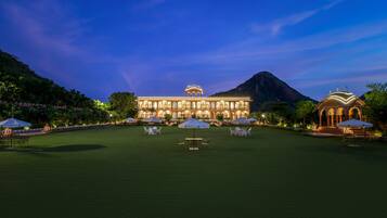 Outdoor wedding area