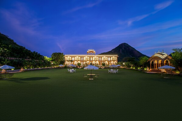 Outdoor wedding area