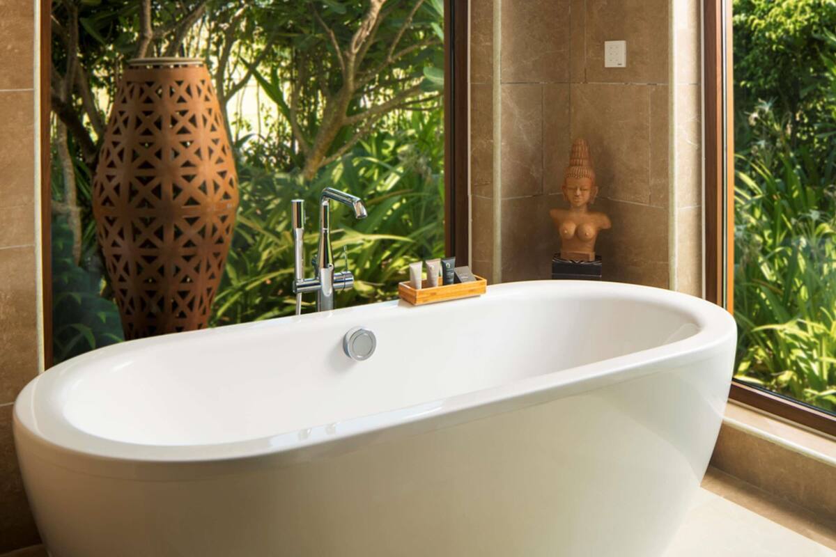 Eco-friendly toiletries, hair dryer, bathrobes, slippers
