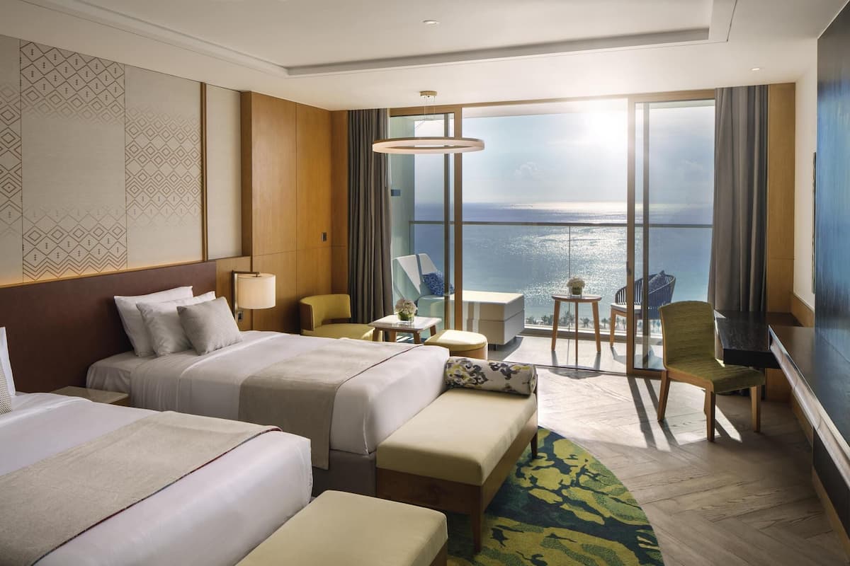 Chambre Deluxe, 2 lits une place, vue mer