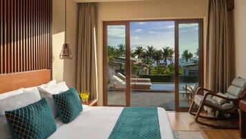 Premium bedding, down comforters, minibar, in-room safe