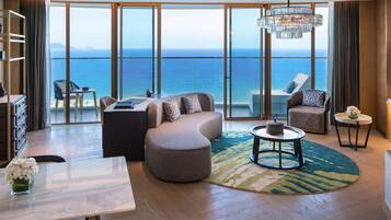 Deluxe Suite, 1 King Bed, Sea View | Premium bedding, down duvets, minibar, in-room safe