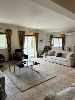 テレビ、暖炉、DVD プレーヤー、書庫