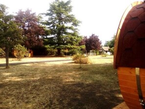 Tweepersoonskamer, uitzicht op tuin | Uitzicht op de tuin