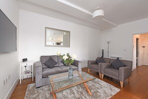 Design Apartment, 2 Bedrooms (balcony) | Living area | Flat-screen TV - Modern & Spacious 2 Bed Apartment at Clapham Junction (London)