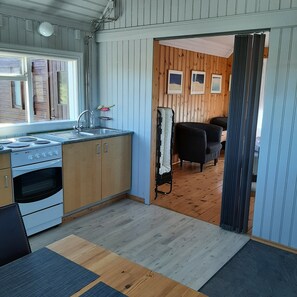 Cottage, 2 Bedrooms | Private kitchen | Fridge - Guesthouse Hagi 1 (Husavik)