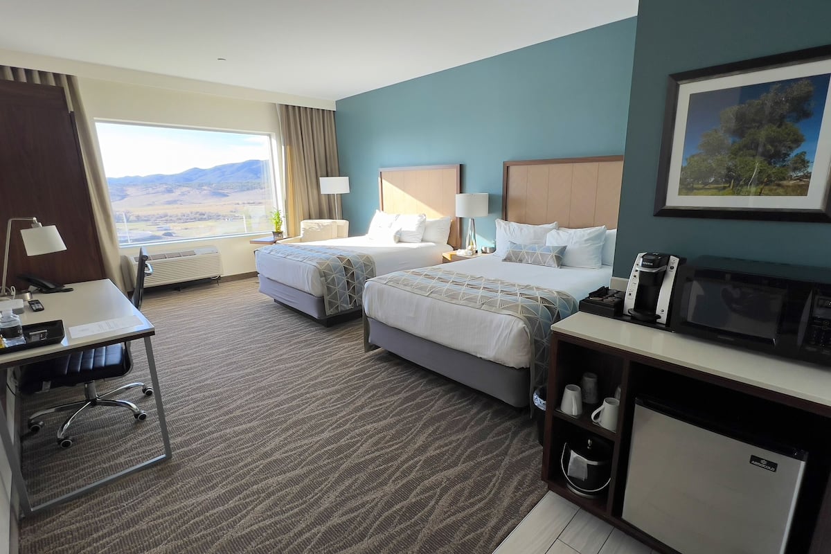 Premium Room, 2 Queen Beds, Non Smoking, Mountain View | 1 bedroom, hypo-allergenic bedding, in-room safe, desk