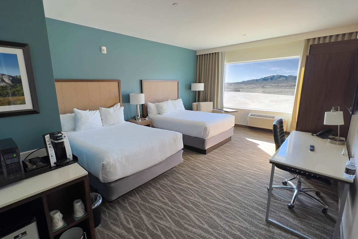 Deluxe Room, 2 Queen Beds, Non Smoking | 1 bedroom, hypo-allergenic bedding, in-room safe, desk