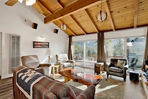 House, Multiple Beds, Patio, Mountain View (1772) | Living area | Fireplace
