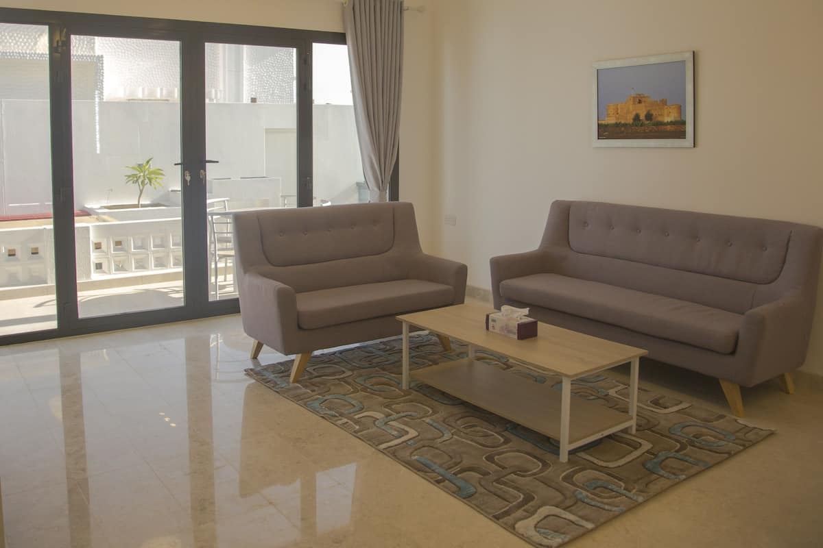 Superior Villa, 3 Bedrooms, Private Pool | Living room | 54-inch LED TV with satellite channels, TV, fireplace