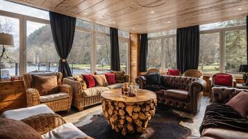 TV, fireplace, DVD player, table football