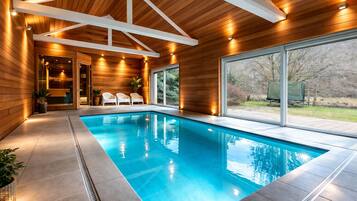 Indoor pool, a heated pool